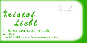 kristof liebl business card