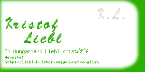 kristof liebl business card